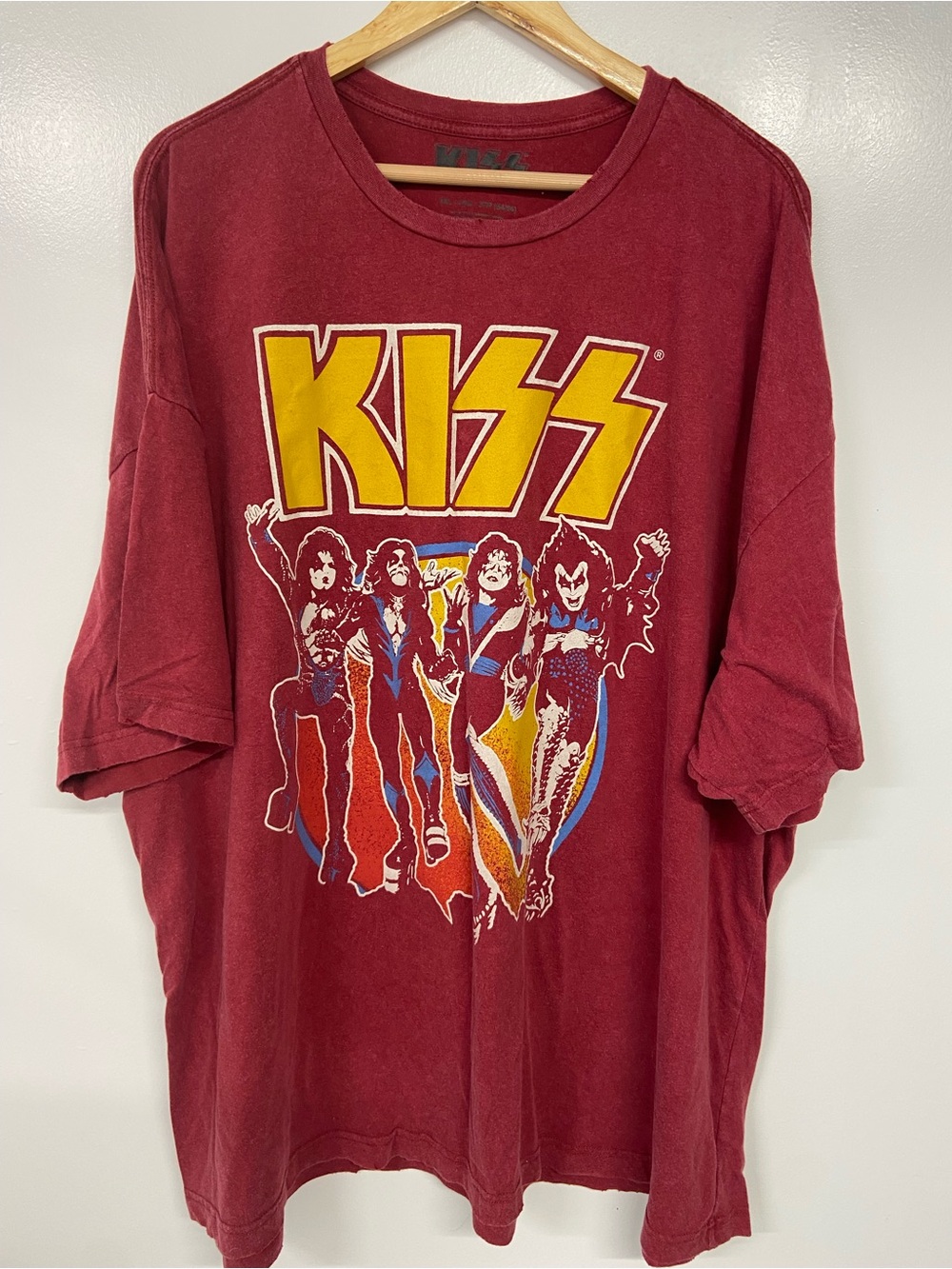 Official KISS Graphic Tee - Red Vintage Band Logo Size 3XL